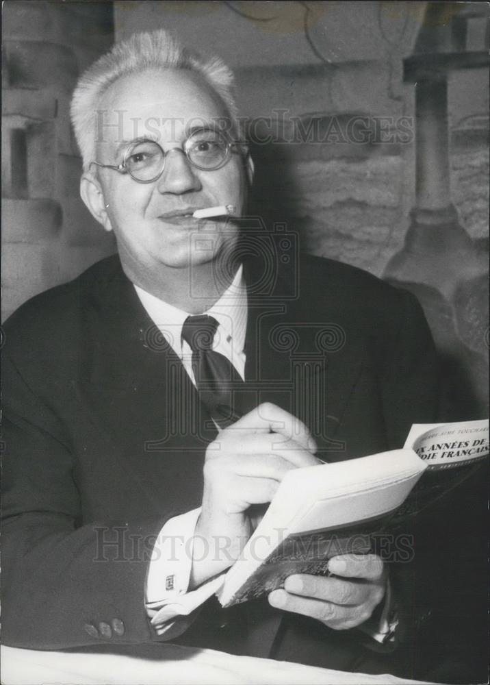 1954 Press Photo M. Pierre-Aime Touchard,author - Historic Images