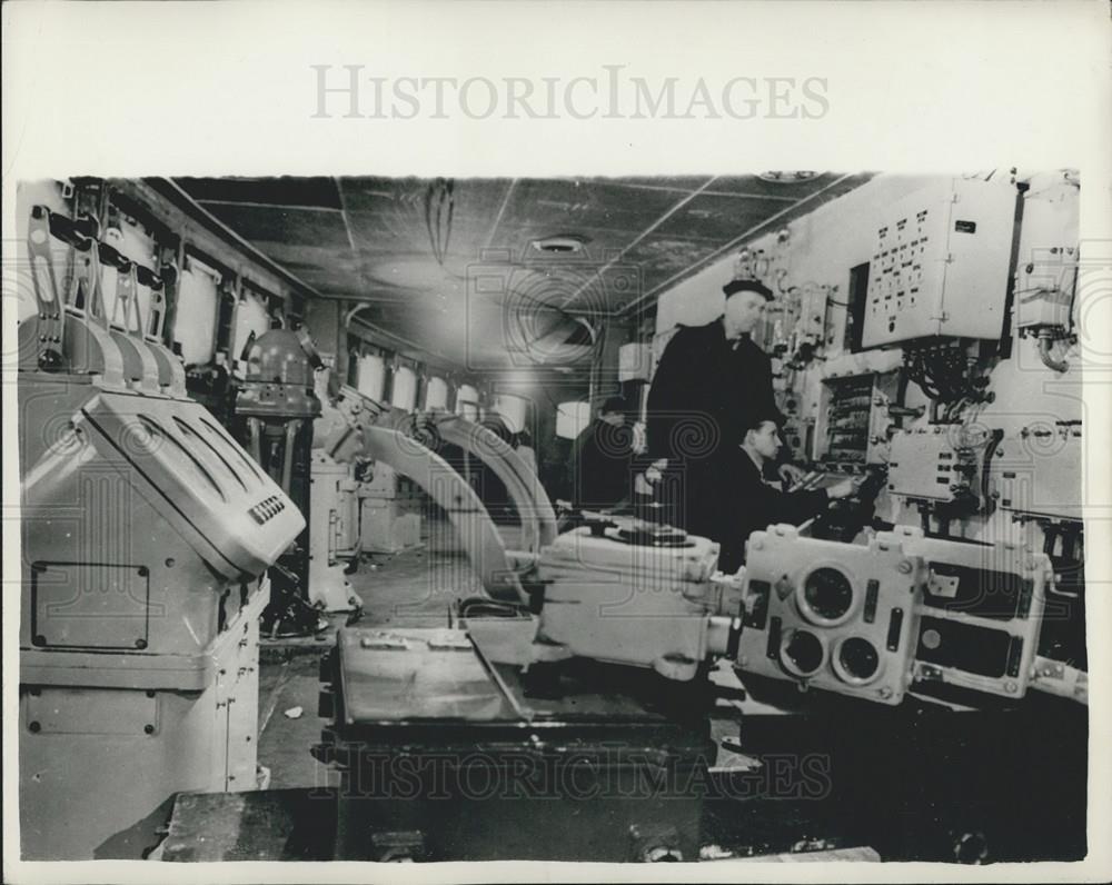 1959 Press Photo &quot;Lenin&quot; Russian Atomic Ice-Breaker 1st Atomic Commercial Ship - Historic Images