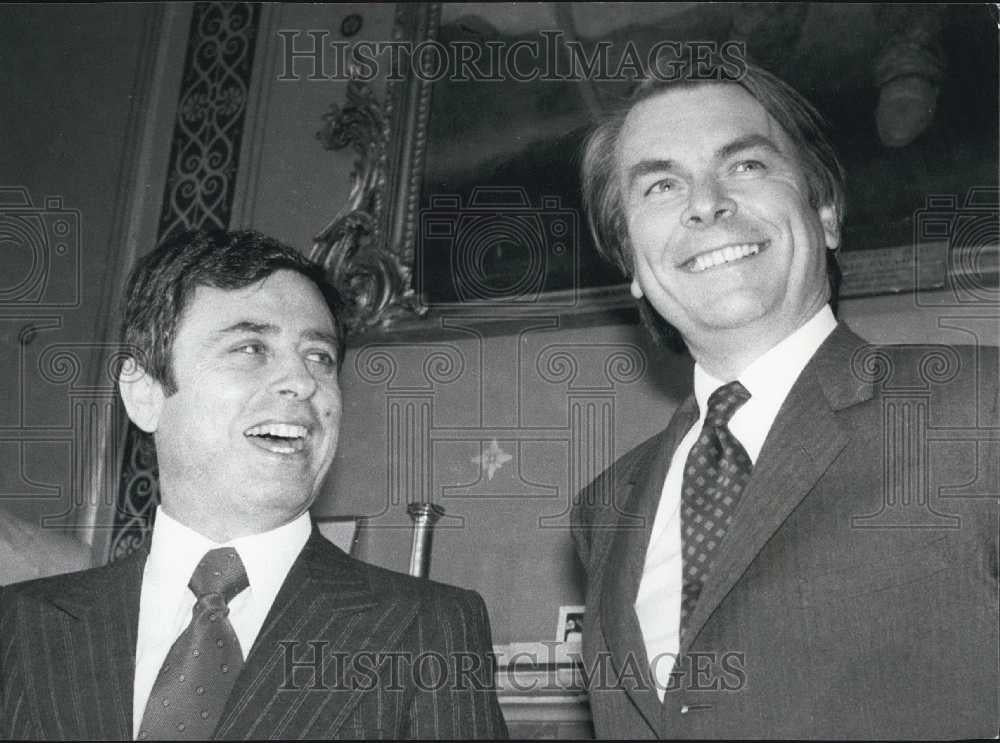 1979 Press Photo Syrian Foreign Minister Abdel Khaddan With David Owen - Historic Images