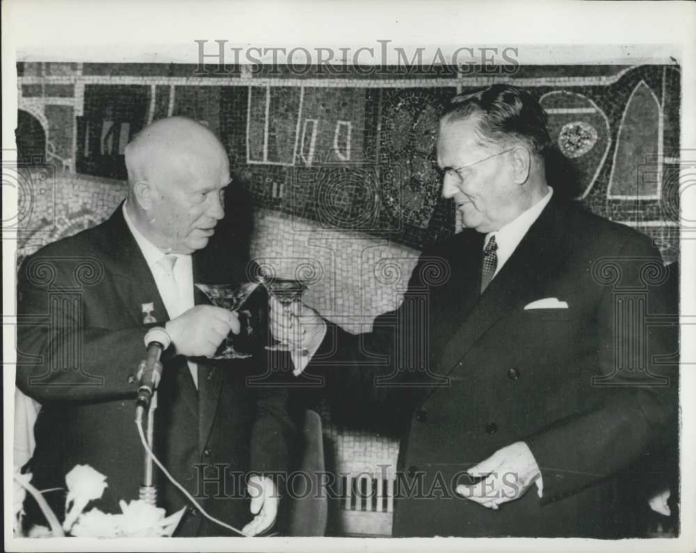 1963 Press Photo Russian Prime Minister Mr. Kruschev in Belgrade - Historic Images