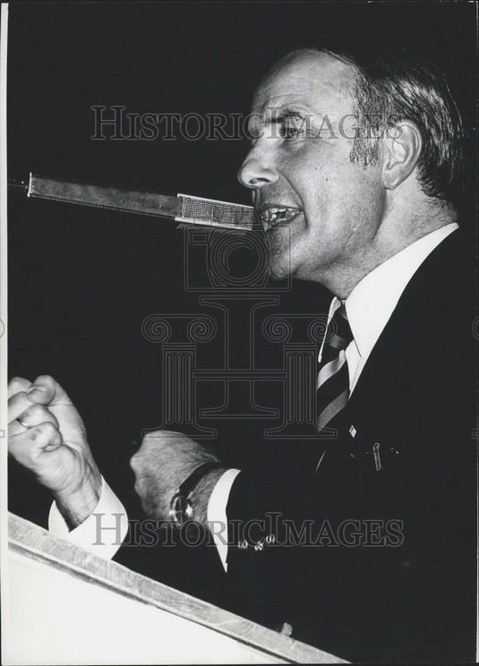 Press Photo Chairman of the CDU in Resse/FRG,Alfred Dregger - Historic Images