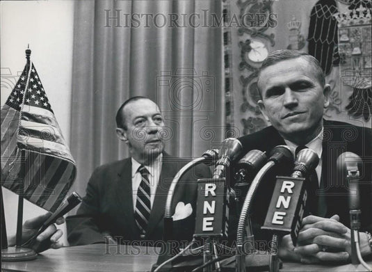 Press Photo Astronaut Colonel Frank Borman, Madrid, Spain - Historic Images