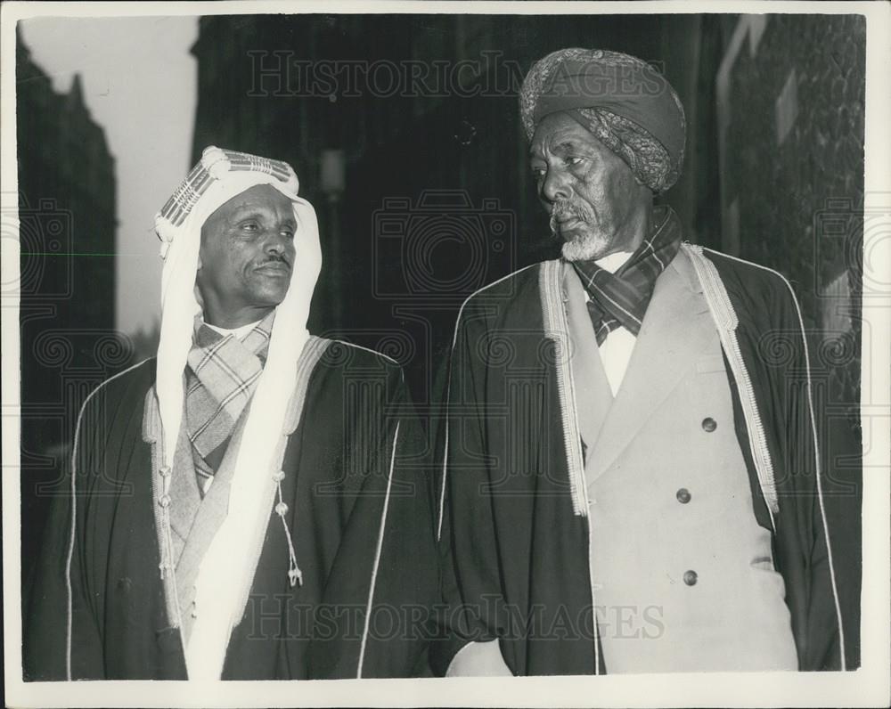 1955 Press Photo Sultan Abdul Rahman Habr Awal Tribe Abdillahi Eidagalla - Historic Images