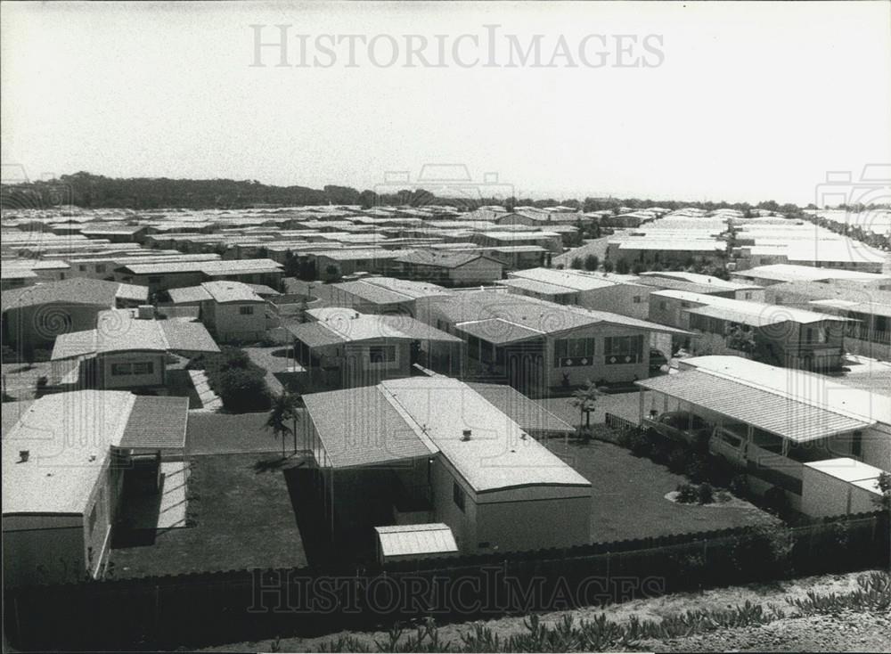 1981 Press Photo  Mobile-home-village in USA. - Historic Images