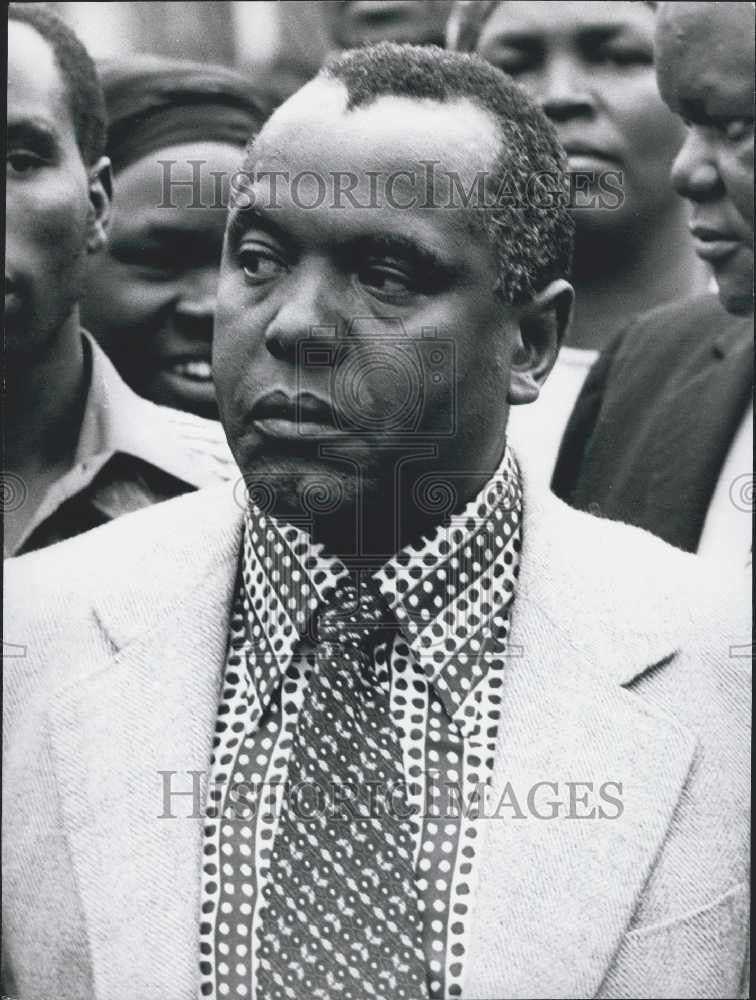 Press Photo Njenga Karume Chairman of GEMA and a strong Kenyan politician. - Historic Images