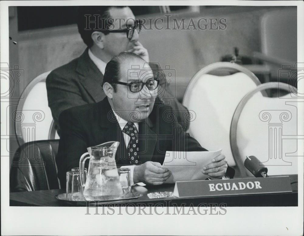 1973 Press Photo Security council hears statements by Escuador, Chille, El Salva - Historic Images