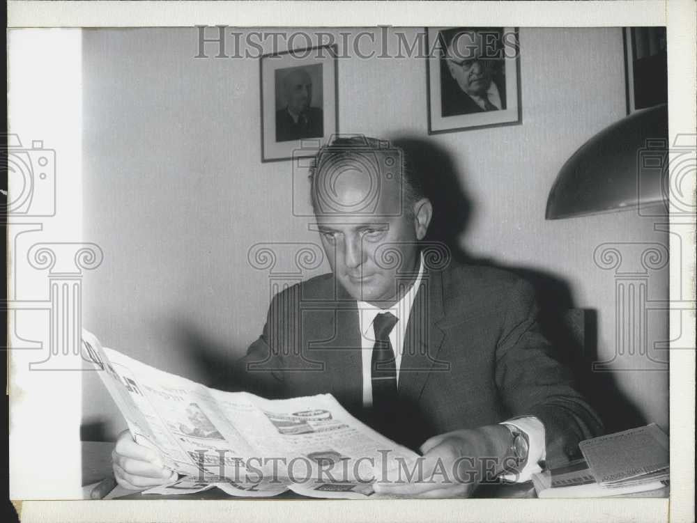 1965 Press Photo Asher Ben-Nathan New Israeli Ambassador To Germany - Historic Images