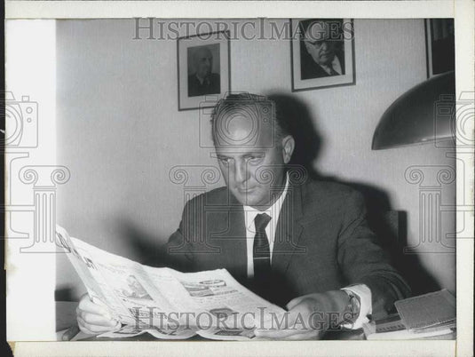 1965 Press Photo Asher Ben-Nathan New Israeli Ambassador To Germany - Historic Images