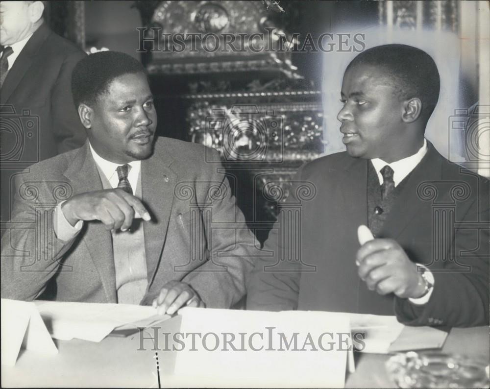 1974 Press Photo Rev. Ndabaniugi Sithole &amp; Joshua Nkomo - Historic Images