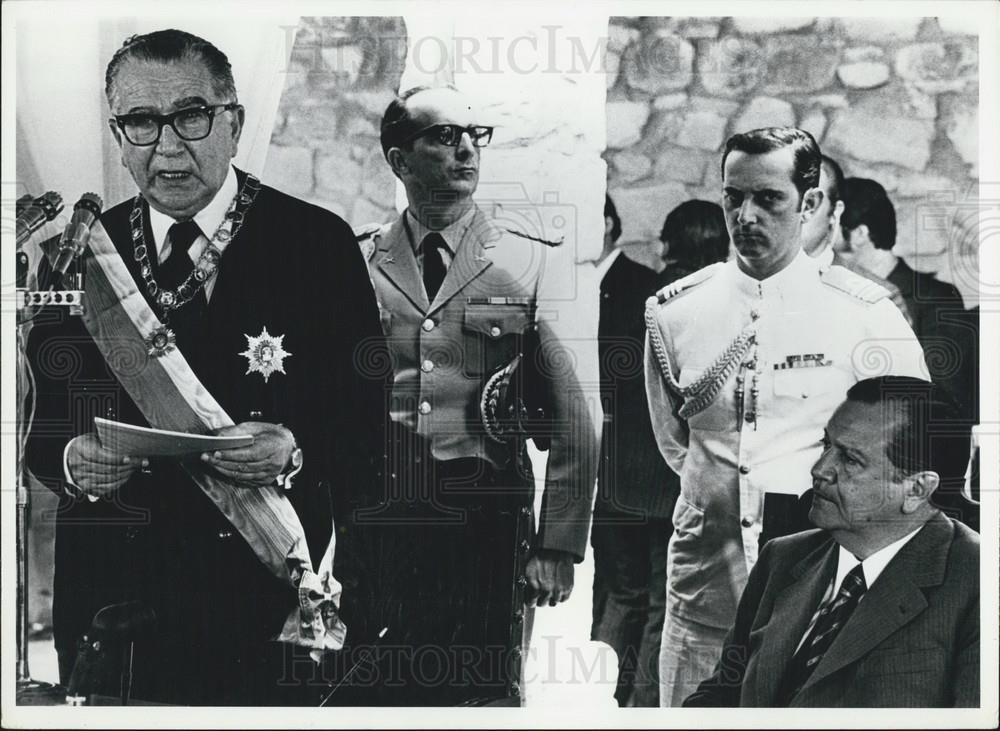 1973 Press Photo Brazilian President Medici Venezuelan President Caldora - Historic Images