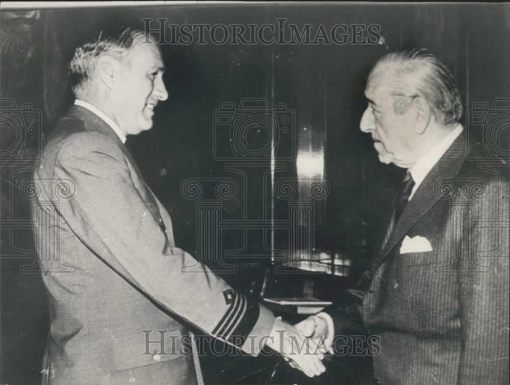 1972 Press Photo Hector J. Campora Brigadier General Ezequiel Martinez Argentina - Historic Images