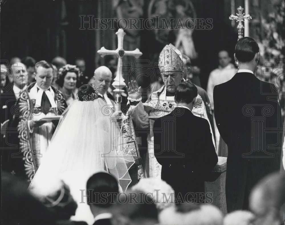 1960 Press Photo Archbishop of Canterbury Blesses Princess Margaret's Wedding - Historic Images