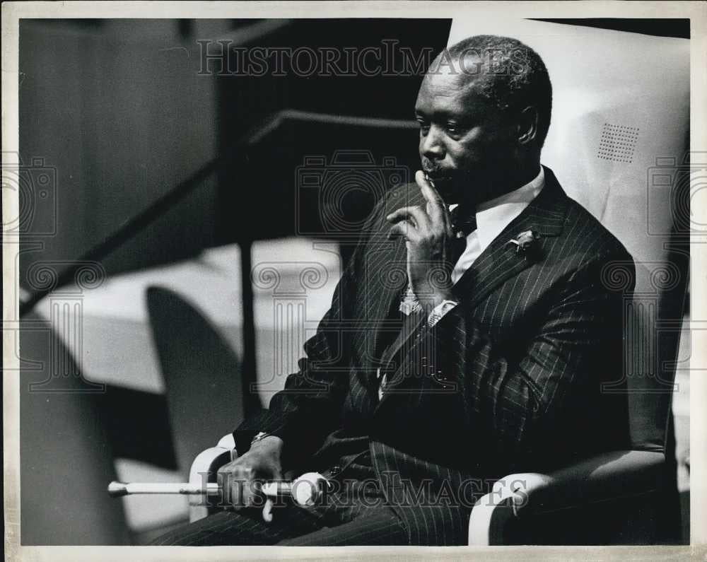 Press Photo President Kenya Daniel Arap Moi United Nations New York - Historic Images