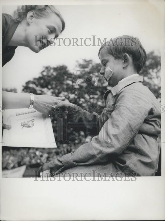 Press Photo Roger Gerber,the fastest boy in B-class - Historic Images