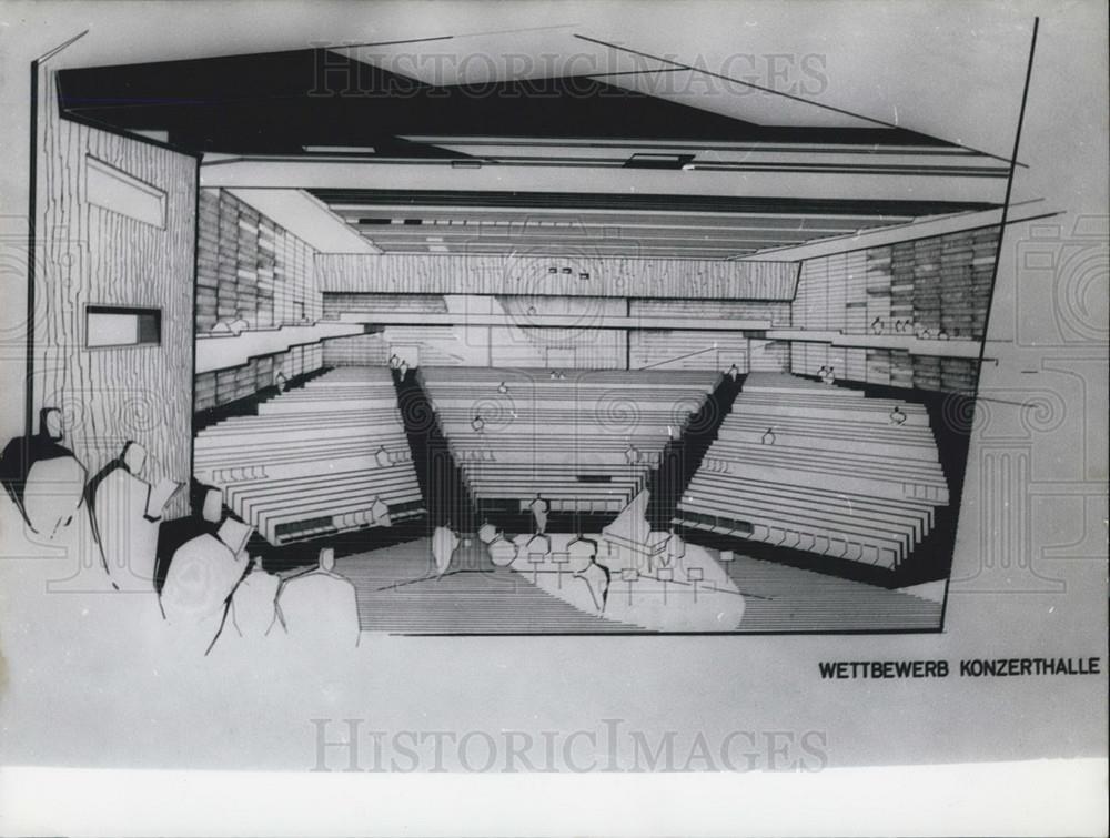 1958 Press Photo The new Concert Hall of Nuernberg - Historic Images