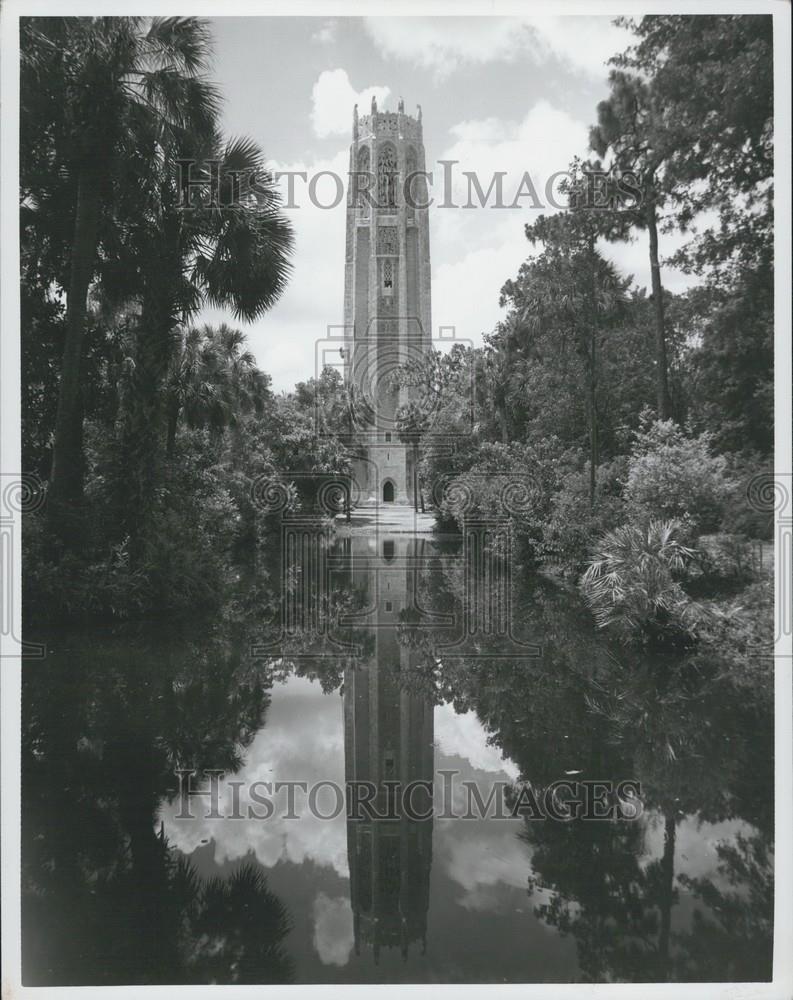 Press Photo Florida&#39;s famed Bok Singing Tower at Lake Wales - Historic Images