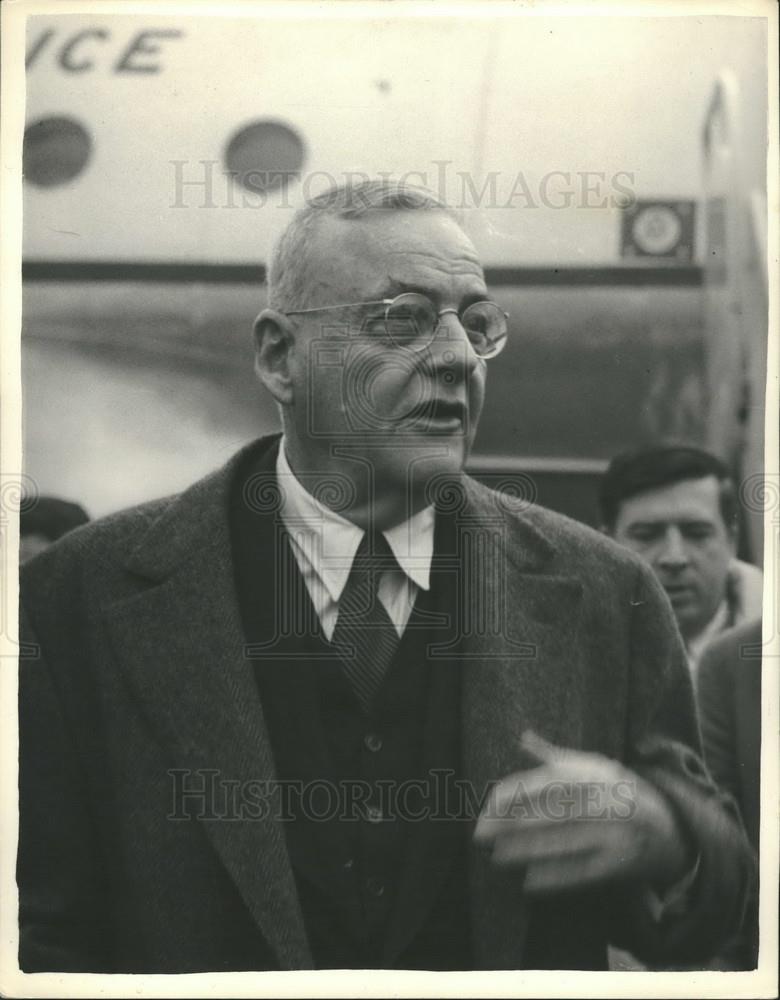 1956 Press Photo John Foster Dulies Arrives in London - Historic Images
