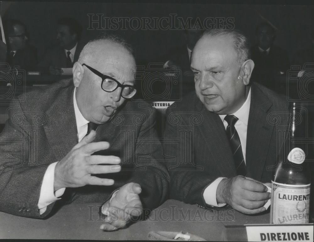 1965 Press Photo Italian Socialist Party hon. Pietro Nenni Francesco De Martin - Historic Images
