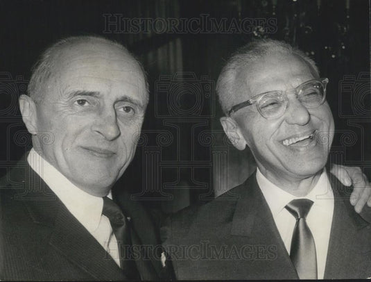 1964 Press Photo Director George Cukor "My Fair Lady" & Rene Clair - Historic Images