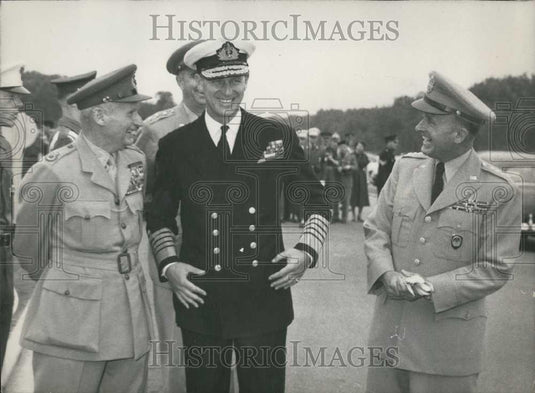 1954 Press Photo Duke of Edinburgh,Monty& General Alfred Gruenther - Historic Images
