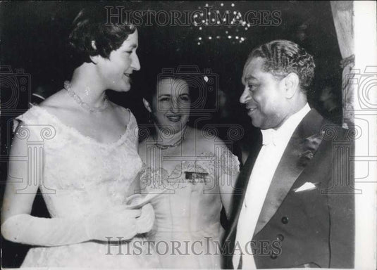 1954 Press Photo President Coty of France's First Reception - Historic Images