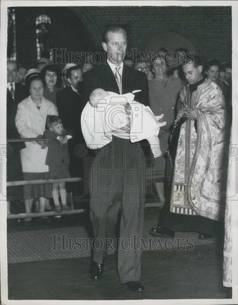 1957 Press Photo Duke Edinburgh Godfather Princess Christina Daughter - Historic Images