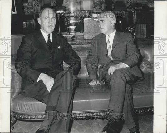1969 Press Photo The Dutch Foreign Minister, Mr. Joseph Luns &Michael Stewart - Historic Images