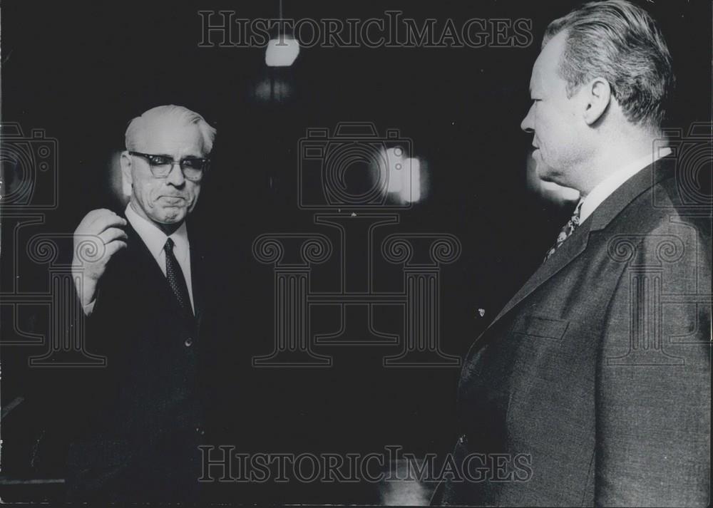 Press Photo Meeting of Willy Brandt, the Chancellor Germany - Historic Images