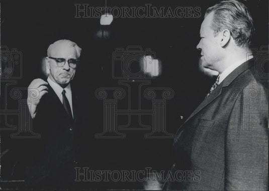 Press Photo Meeting of Willy Brandt, the Chancellor Germany - Historic Images