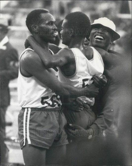 1968 Press Photo Olympic Games in Mexico City-Temu of Kenya Wins 10k Meters - Historic Images