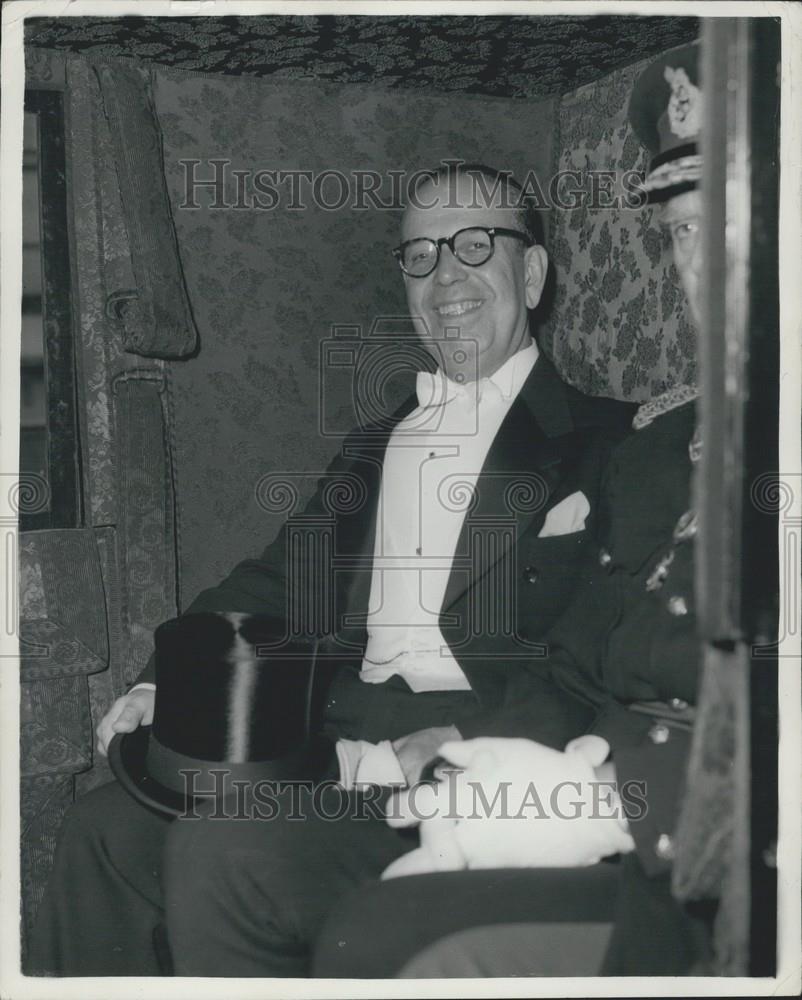 1960 Press Photo New Turkish Ambassador Ferldun Cemal Erkin Wearing Tuxedo - Historic Images