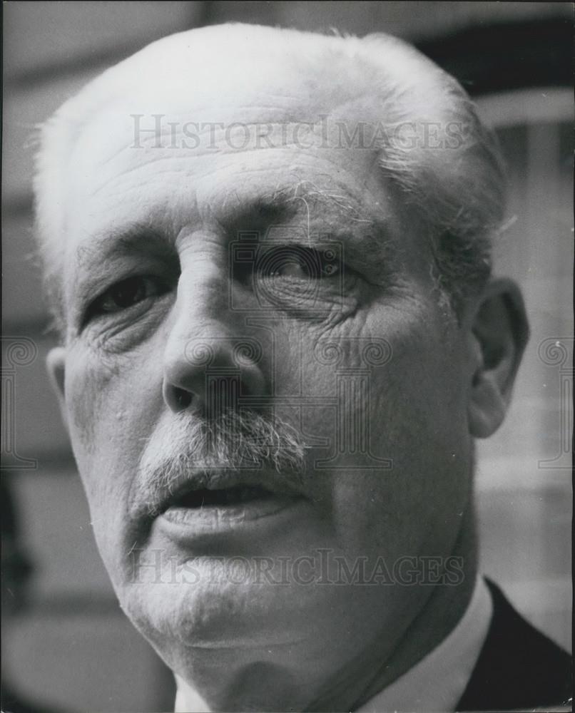 1961 Press Photo British Prime Minister Harold MacMillan Closeup Candid - Historic Images