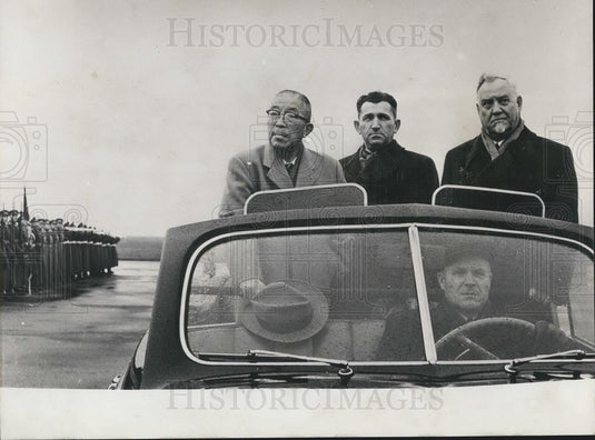 1956 Press Photo Prime Minister of Japan Iziro Hatojama & PM Bulganin - Historic Images