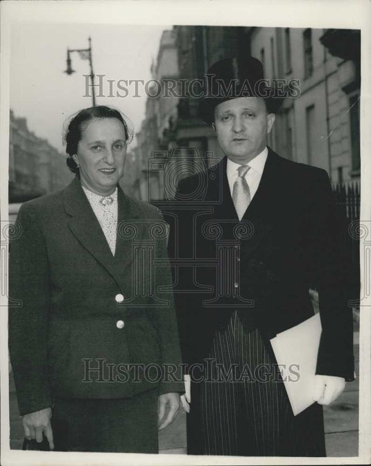 1953 Press Photo  M. and MME, Janos Katona, Hungary's New Minister - Historic Images