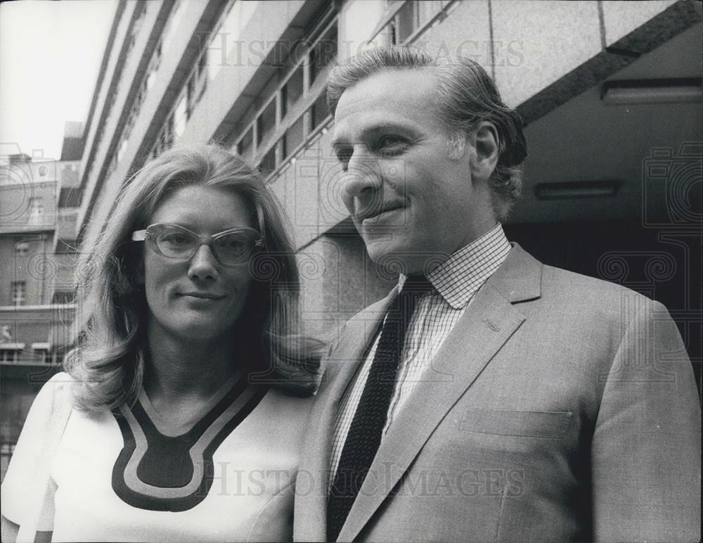 1972 Press Photo Birgitta Forsberg &amp; Mr. John Burke, after hearing - Historic Images