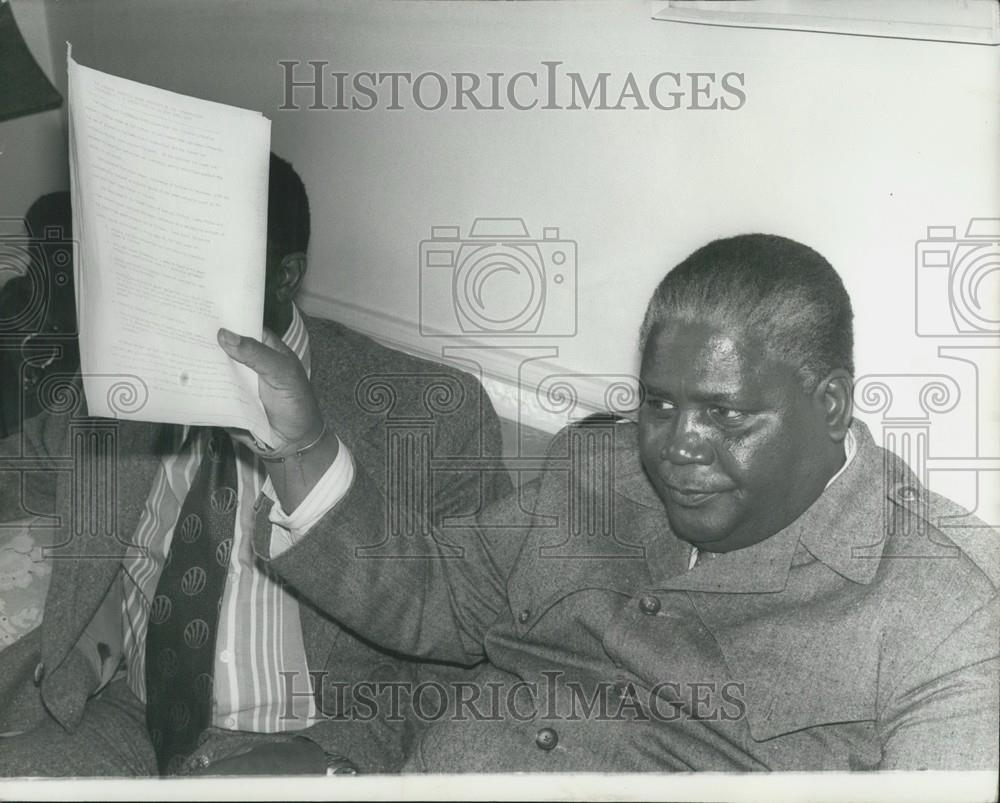 1977 Press Photo Joshua Nkomo Leader Of African National Council Rhodeisia - Historic Images