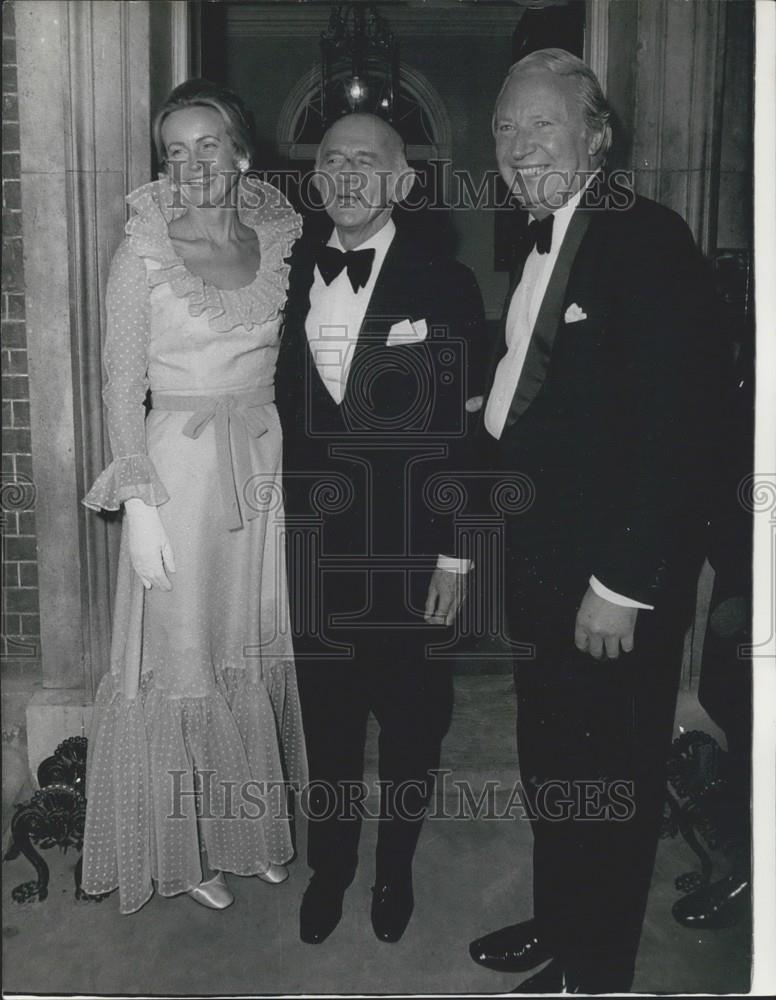 1971 Press Photo Australian Prime Minister William McMahon, Sonia, Edward Heath - Historic Images