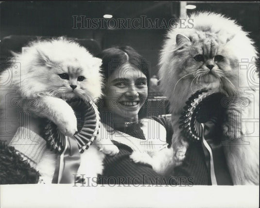 1975 Press Photo Father & Son Felines Take Top Prize - Historic Images