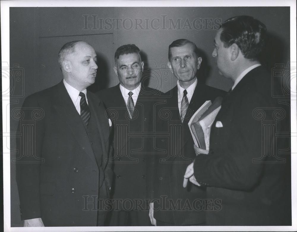1957 Press Photo Christian Pineau - Historic Images