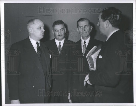 1957 Press Photo Christian Pineau - Historic Images