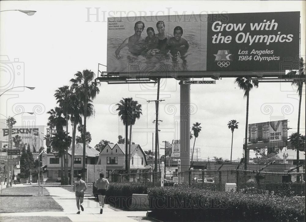 1983 Press Photo Preparations for the Los Angles Olympics - Historic Images