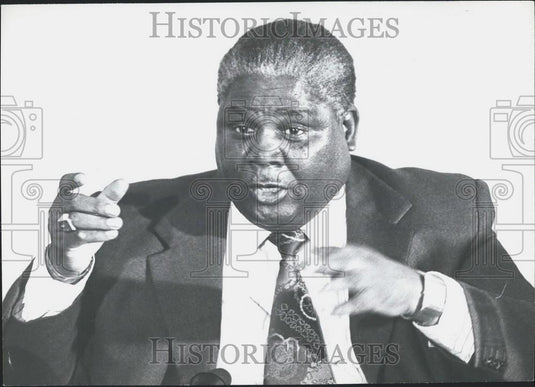 Press Photo Joshua Nkomo One Of The  Leaders Of The Patriotic Front - Historic Images
