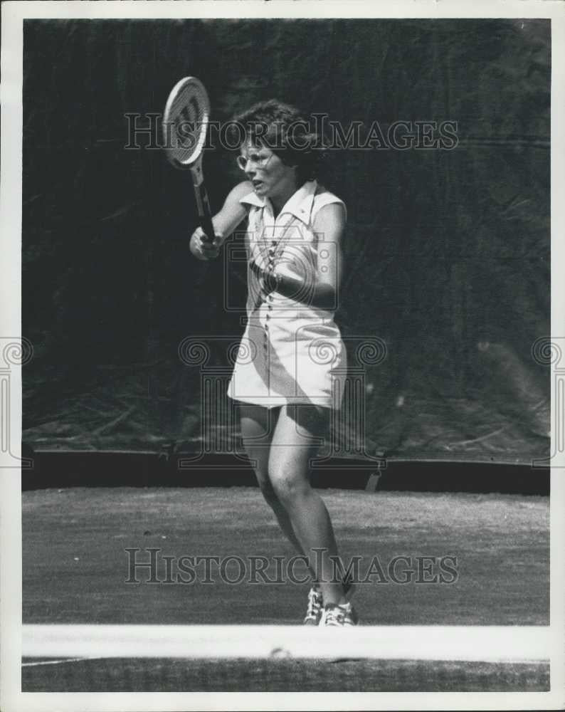 1973 Press Photo Billie Jean King Forest Hills - Historic Images