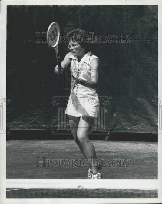 1973 Press Photo Billie Jean King Forest Hills - Historic Images