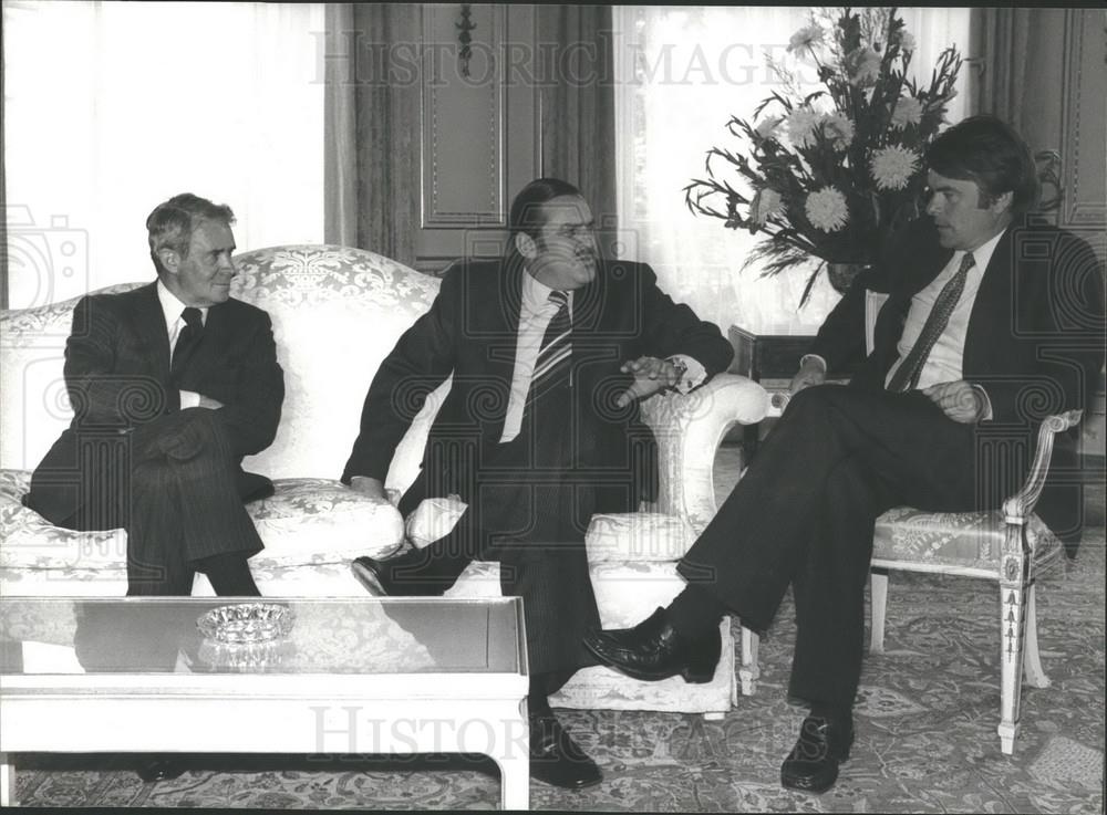 1977 Press Photo  Mr. Vance, Mr. Botha and Mr. Owen, - Historic Images