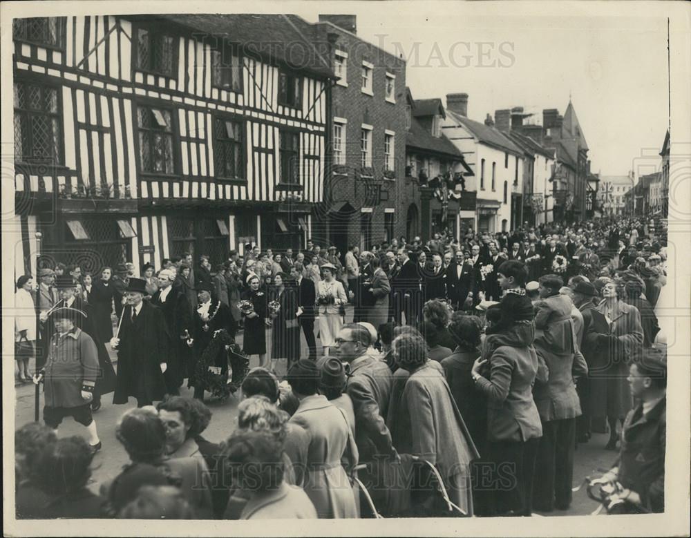 1955 Press Photo Shakespeare Birthday Celebrations - Historic Images