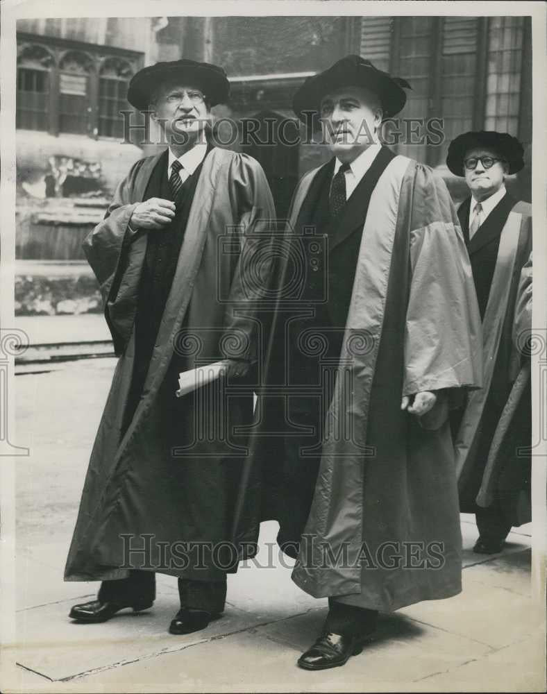 1953 Press Photo Signor De Gasperi Italian Prime Minister Receives Doctorate - Historic Images
