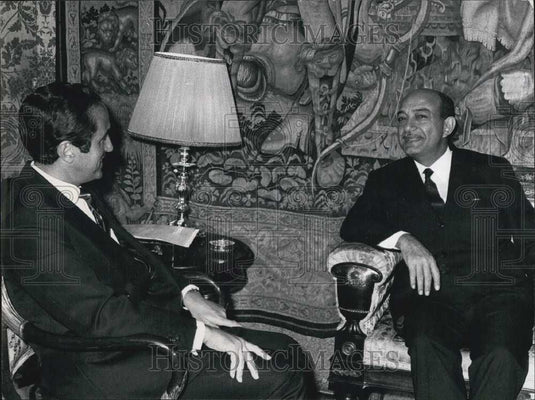 Press Photo Gregorio Lopez Bravo Spanish Foreign Minister Mahmoud Riad - Historic Images