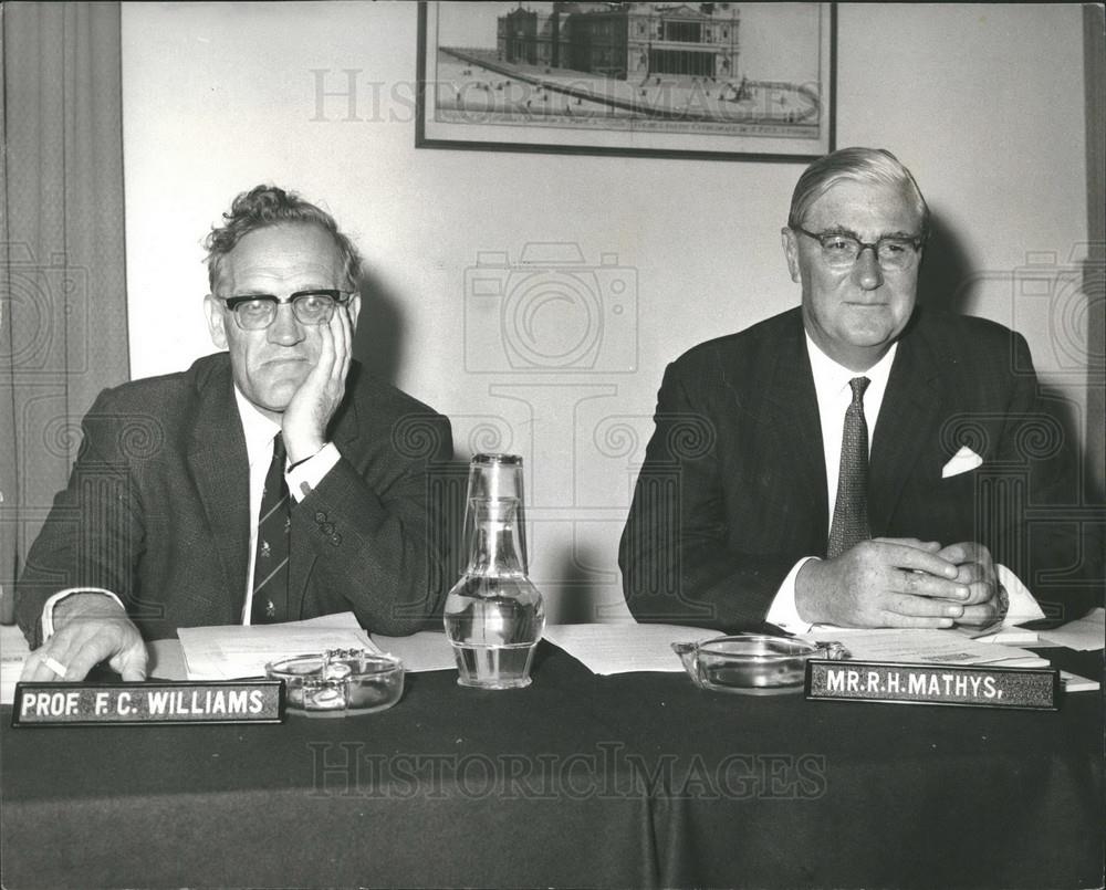 Press Photo Prof. F.C. Williams and Mr. R.M. Mathys - Historic Images