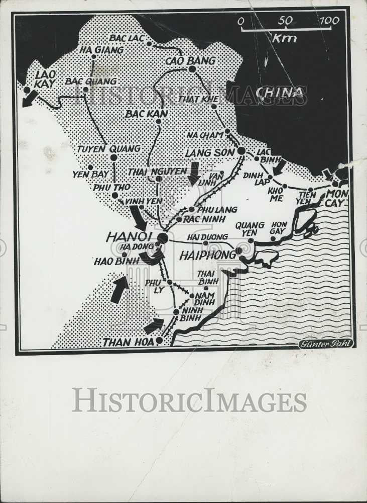 Press Photo Vietnam Map - Historic Images